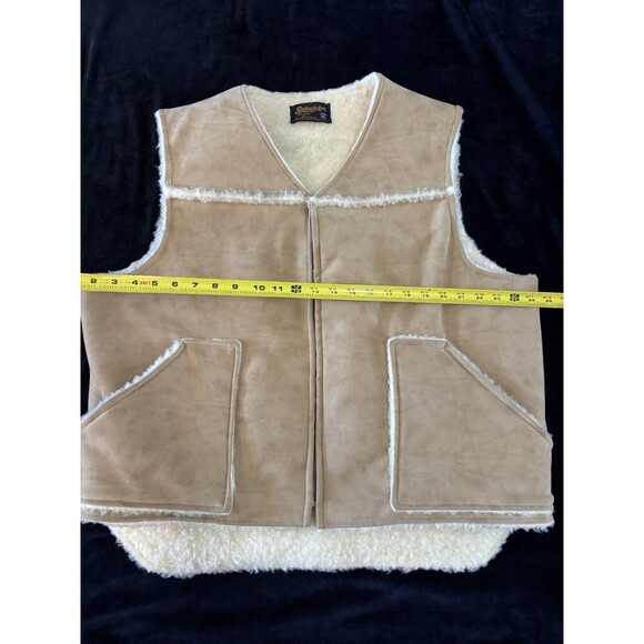 Vintage Ranch Vest Swingster World of Wearables Suede Fleece Lined XL Western - Picture 4 of 7